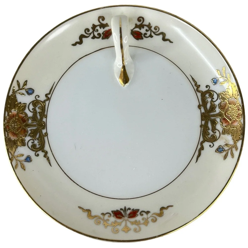 Vintage Noritake FInger Handle Plate Hand Painted‎ Moriage Japan Floral